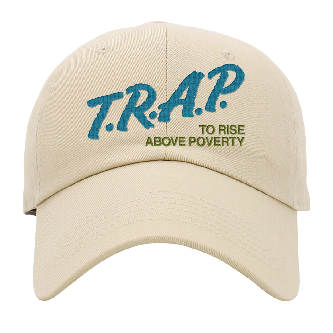 Pale Ivory Dunk Mid Dad Hat | Trap To Rise Above Poverty, Ivory