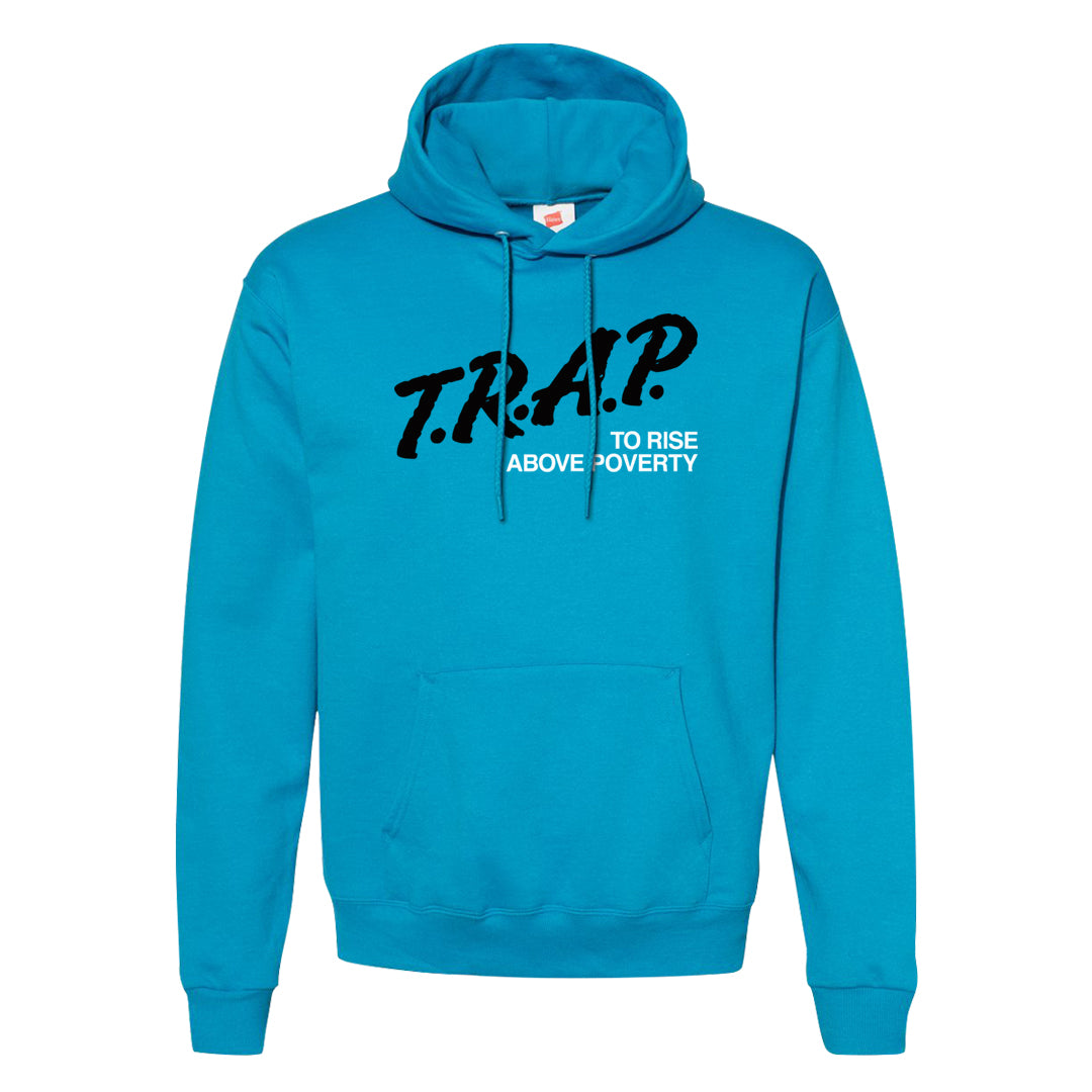 Pale Ivory Dunk Mid Hoodie | Trap To Rise Above Poverty, Teal