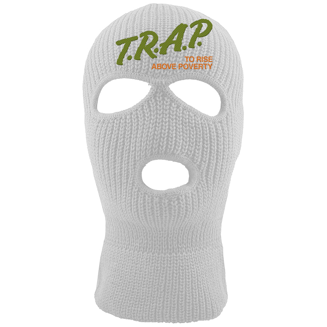 Pale Ivory Dunk Mid Ski Mask | Trap To Rise Above Poverty, White