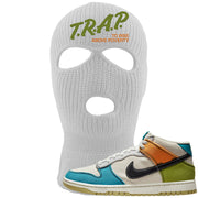 Pale Ivory Dunk Mid Ski Mask | Trap To Rise Above Poverty, White