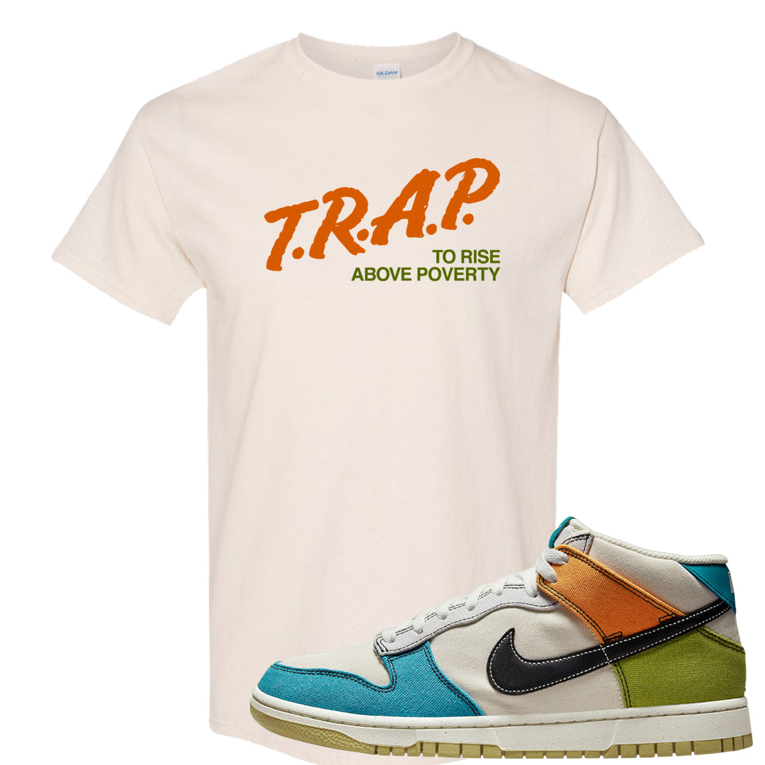 Pale Ivory Dunk Mid T Shirt | Trap To Rise Above Poverty, Natural