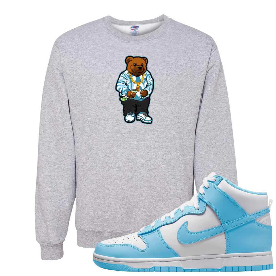 Blue Chill High Dunks Crewneck Sweatshirt | Sweater Bear, Ash