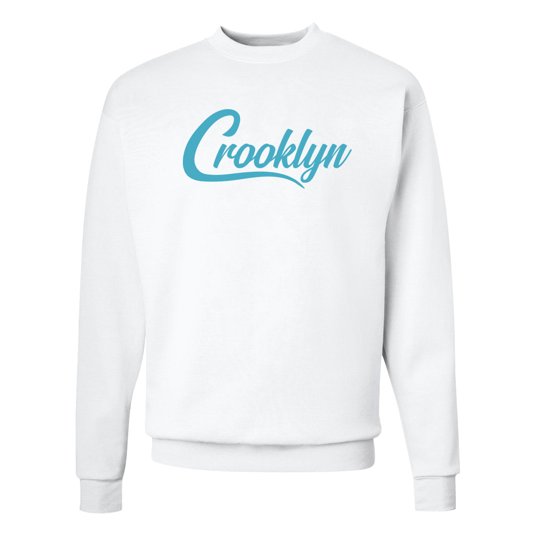 Blue Chill High Dunks Crewneck Sweatshirt | Crooklyn, White