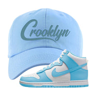 Blue Chill High Dunks Dad Hat | Crooklyn, Light Blue