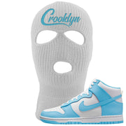 Blue Chill High Dunks Ski Mask | Crooklyn, White