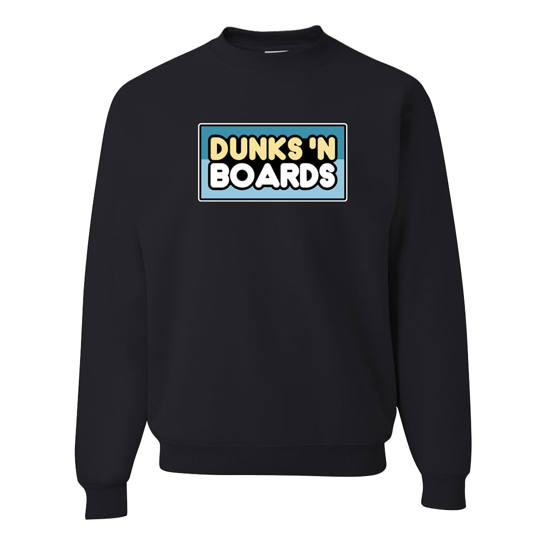 Blue Chill High Dunks Crewneck Sweatshirt | Dunks N Boards, Black