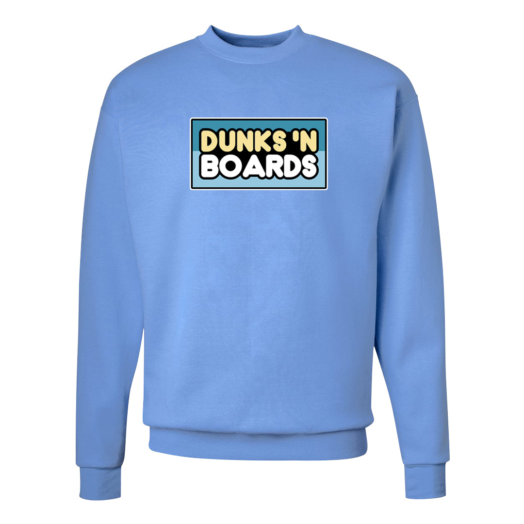 Blue Chill High Dunks Crewneck Sweatshirt | Dunks N Boards, Carolina Blue