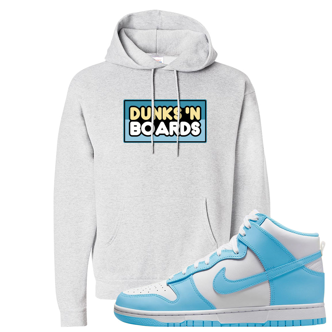 Blue Chill High Dunks Hoodie | Dunks N Boards, Ash