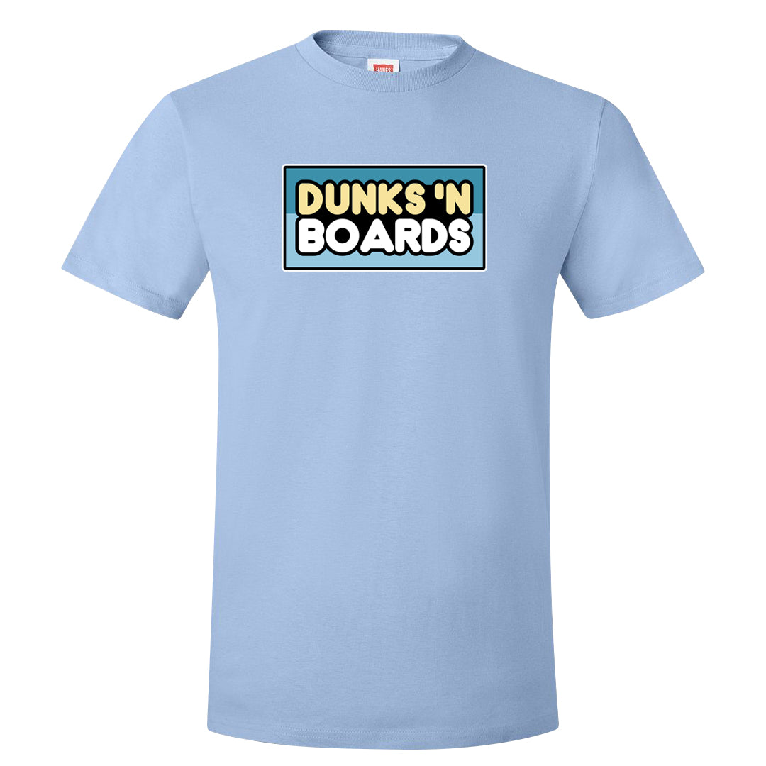 Blue Chill High Dunks T Shirt | Dunks N Boards, Light Blue