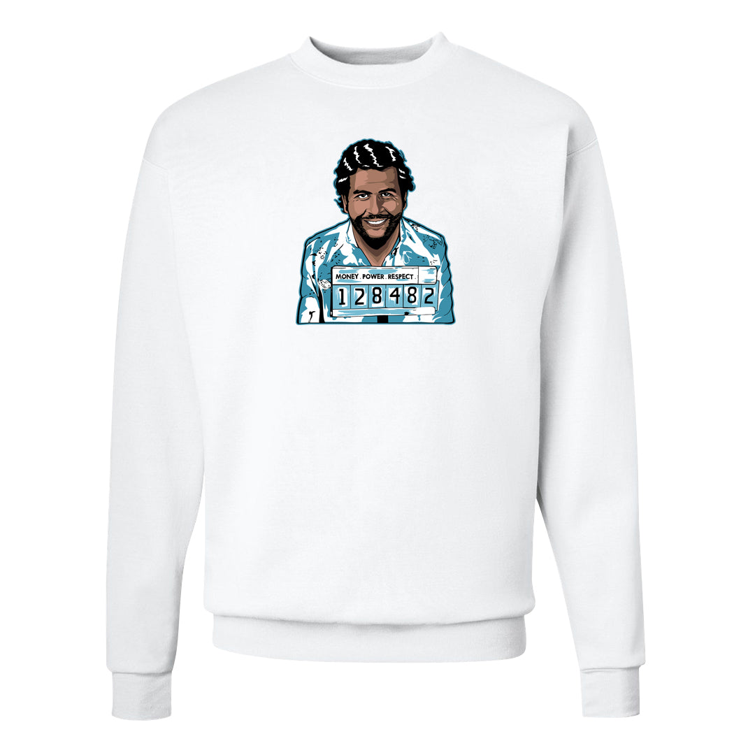 Blue Chill High Dunks Crewneck Sweatshirt | Escobar Illustration, White
