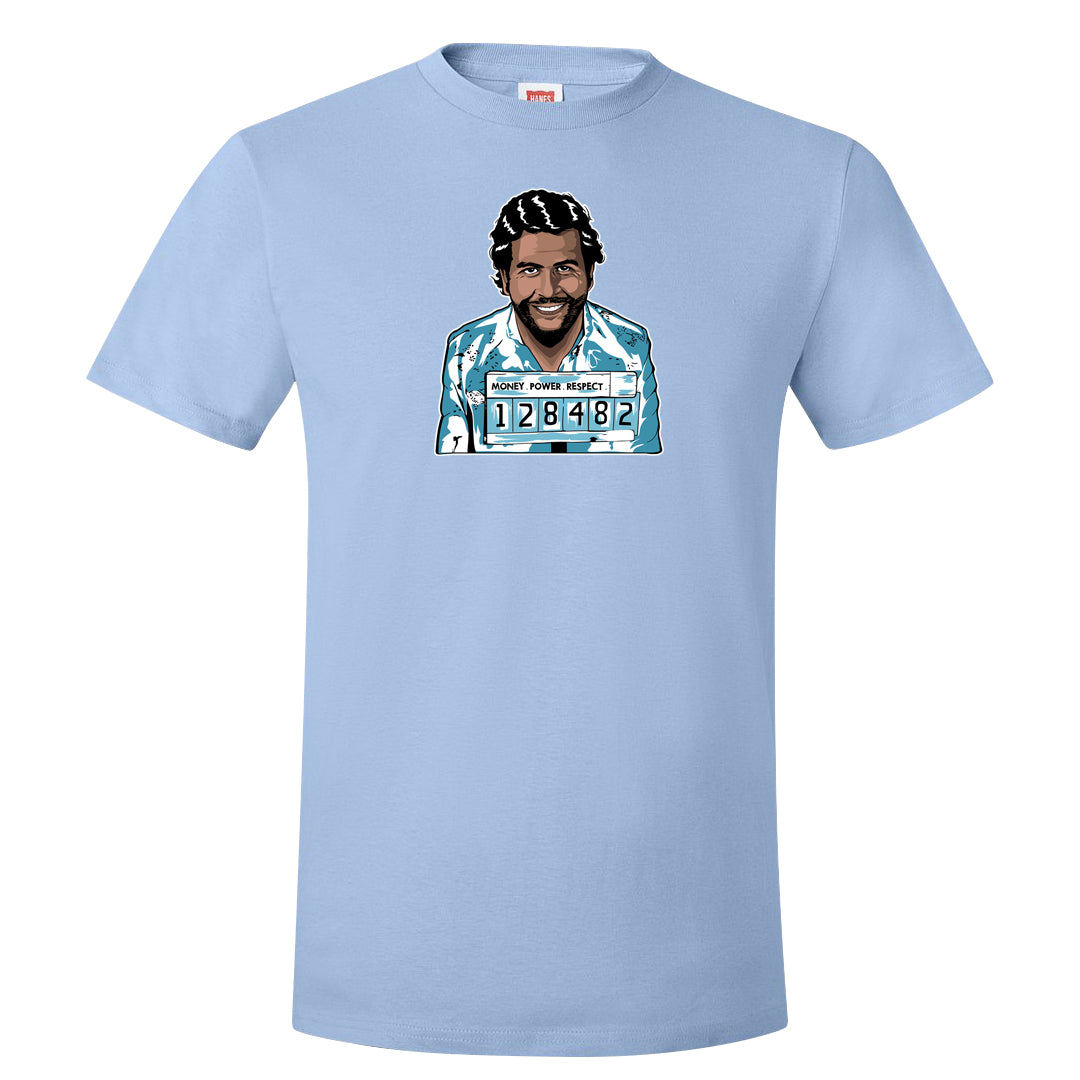 Blue Chill High Dunks T Shirt | Escobar Illustration, Light Blue