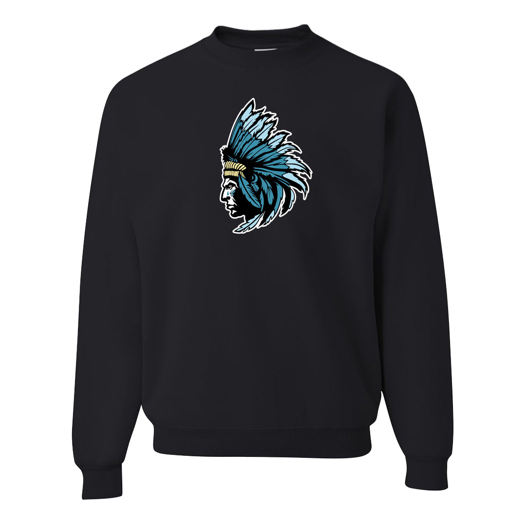 Blue Chill High Dunks Crewneck Sweatshirt | Indian Chief, Black