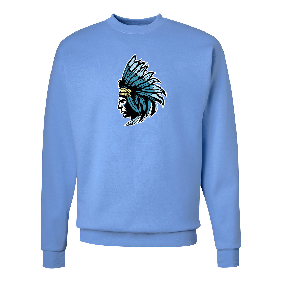 Blue Chill High Dunks Crewneck Sweatshirt | Indian Chief, Carolina Blue