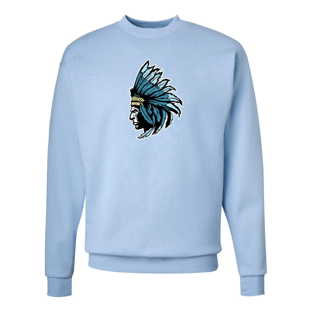 Blue Chill High Dunks Crewneck Sweatshirt | Indian Chief, Light Blue