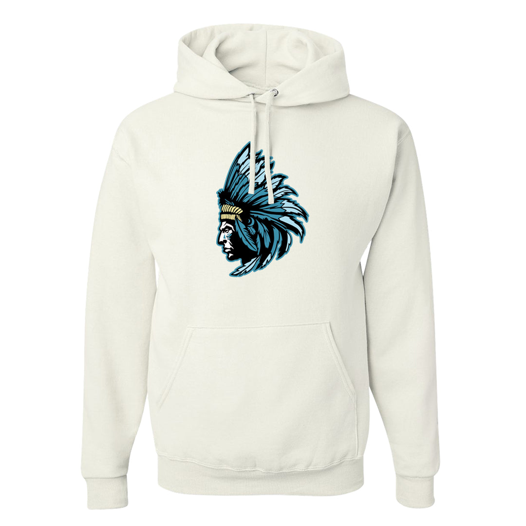 Blue Chill High Dunks Hoodie | Indian Chief, White