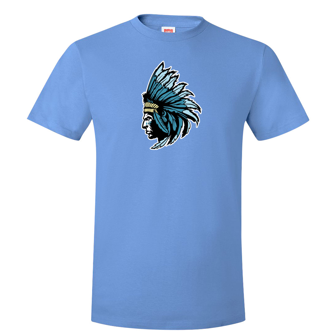 Blue Chill High Dunks T Shirt | Indian Chief, Carolina Blue