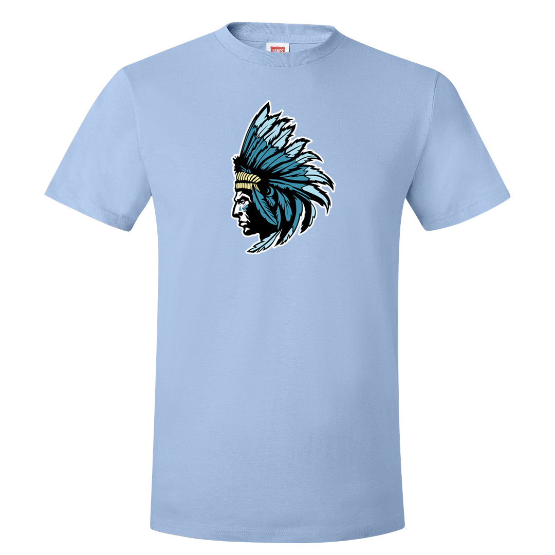 Blue Chill High Dunks T Shirt | Indian Chief, Light Blue