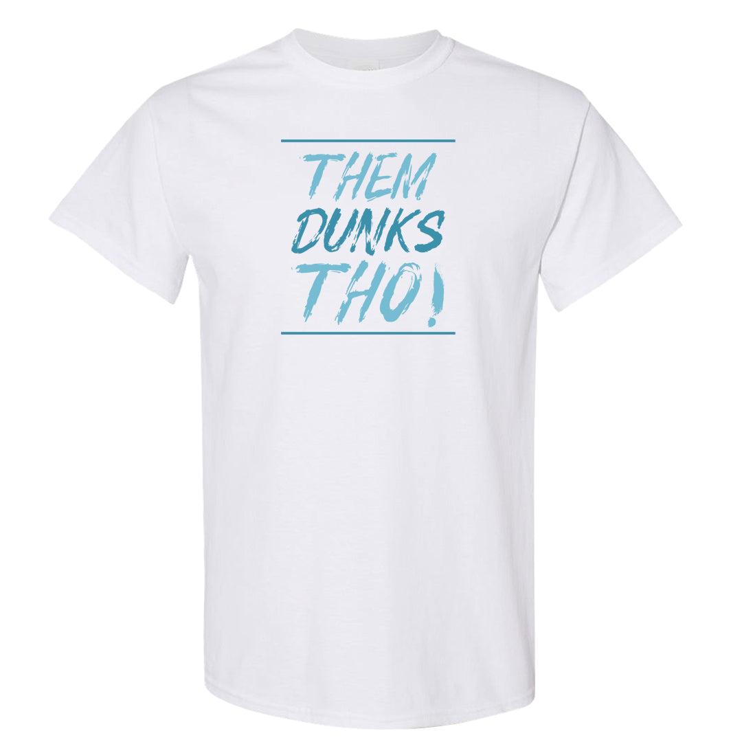 Blue Chill High Dunks T Shirt | Them Dunks Tho, White