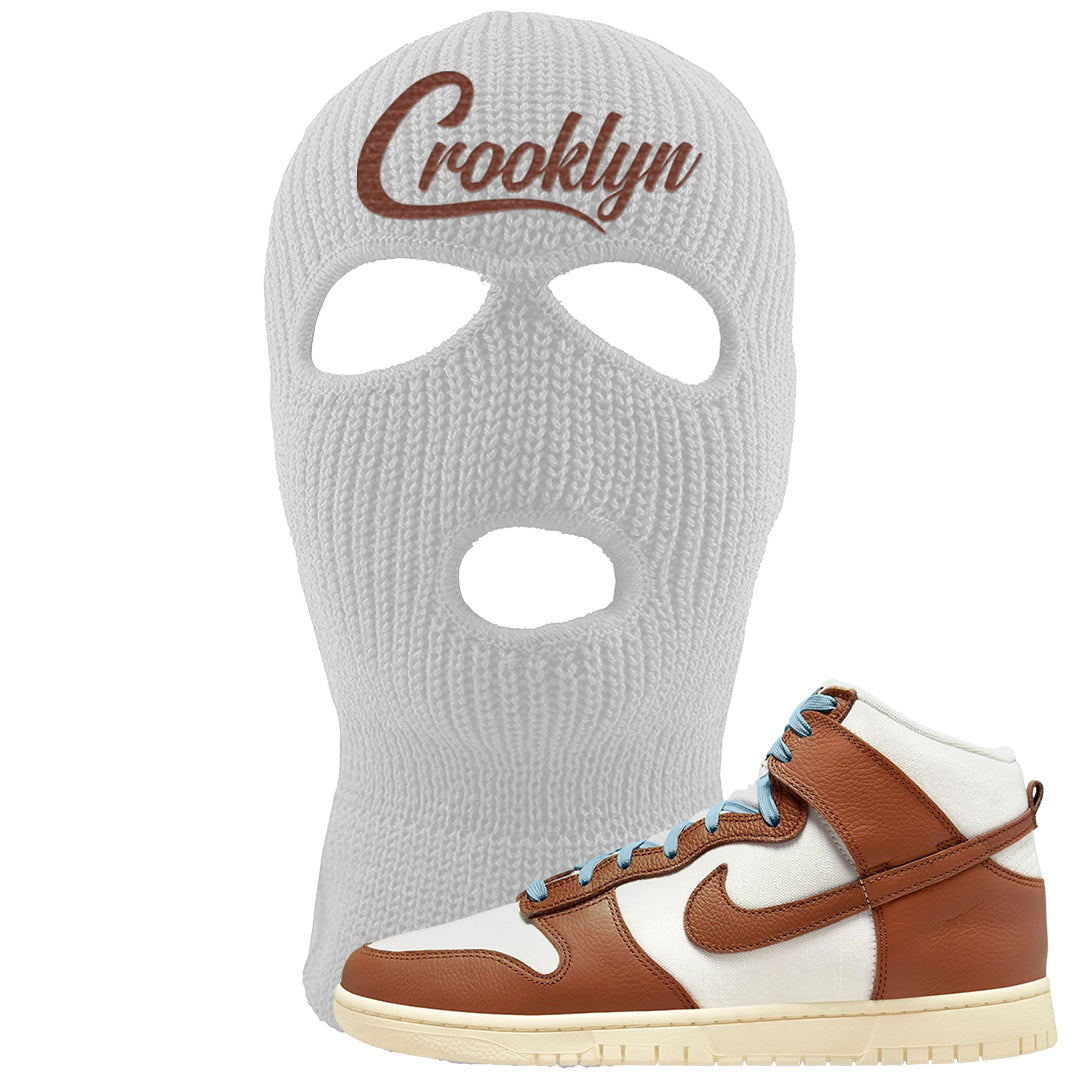 Certified Fresh Pecan High Dunks Ski Mask | Crooklyn, White
