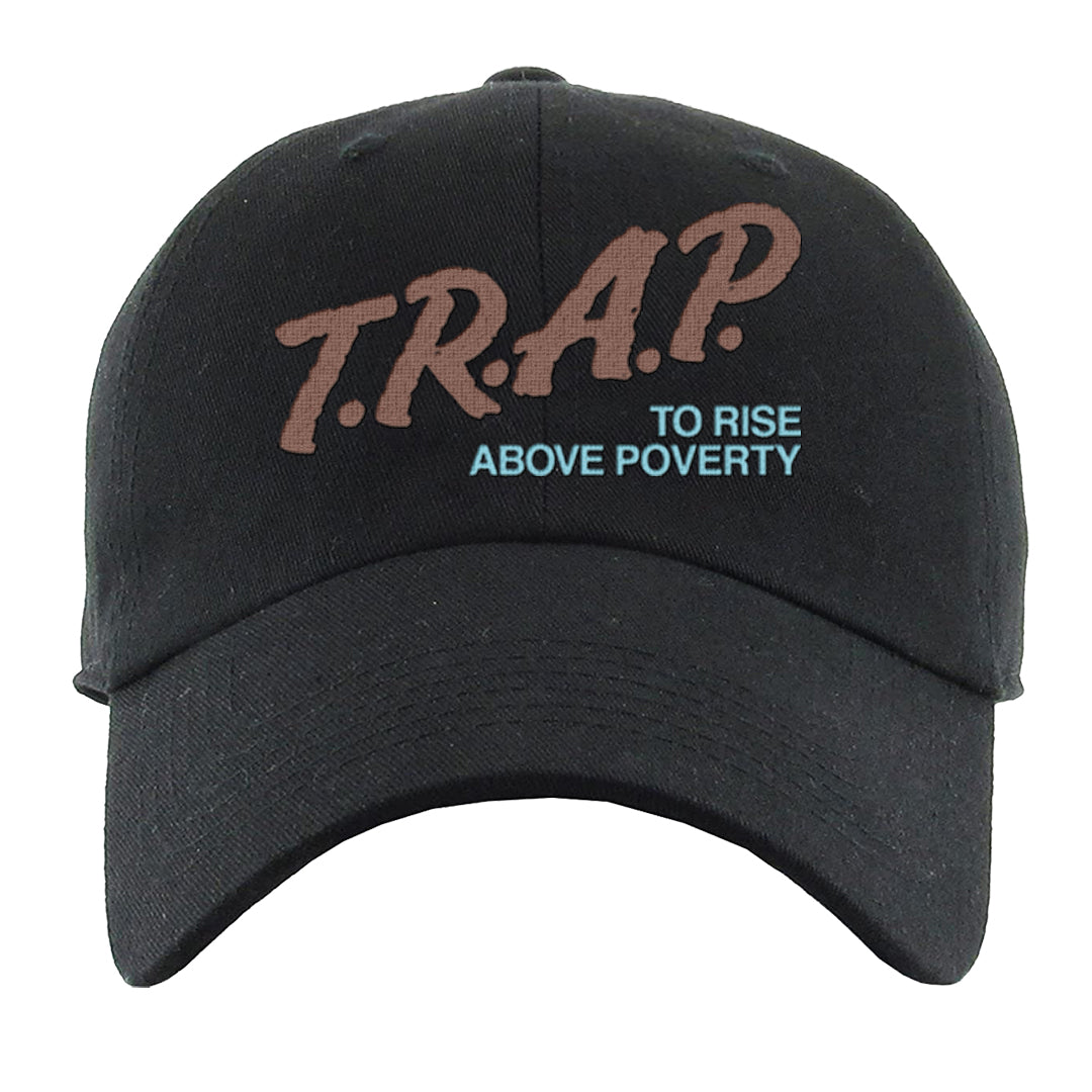 Certified Fresh Pecan High Dunks Dad Hat | Trap To Rise Above Poverty, Black