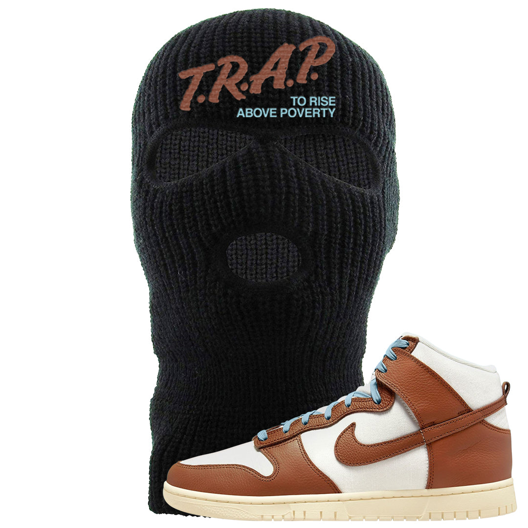 Certified Fresh Pecan High Dunks Ski Mask | Trap To Rise Above Poverty, Black