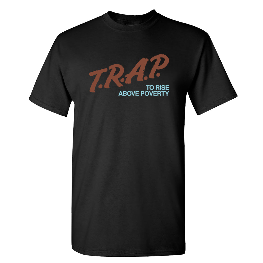 Certified Fresh Pecan High Dunks T Shirt | Trap To Rise Above Poverty, Black