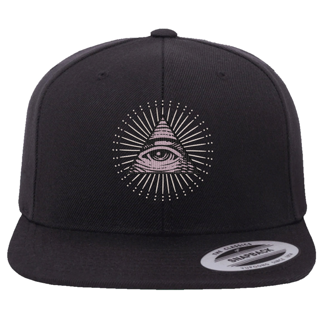 Slat Flats EMB High Dunks Snapback Hat | All Seeing Eye, Black