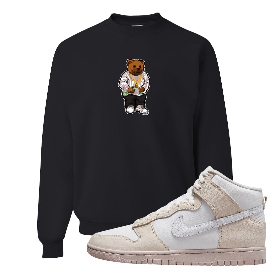 Slat Flats EMB High Dunks Crewneck Sweatshirt | Sweater Bear, Black