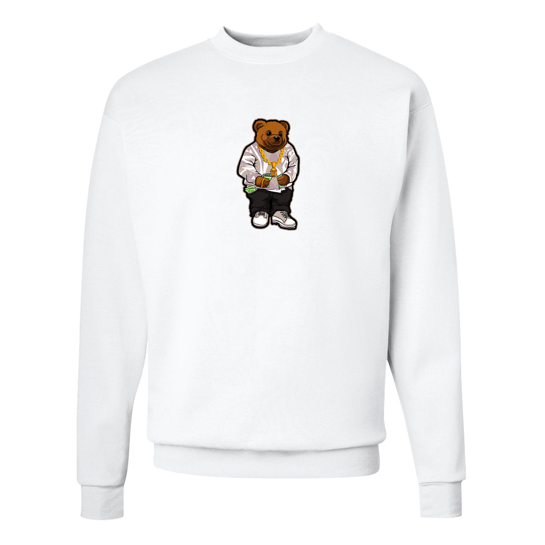 Slat Flats EMB High Dunks Crewneck Sweatshirt | Sweater Bear, White