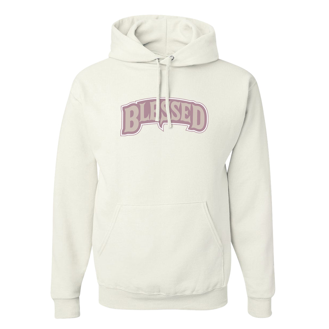 Slat Flats EMB High Dunks Hoodie | Blessed Arch, White