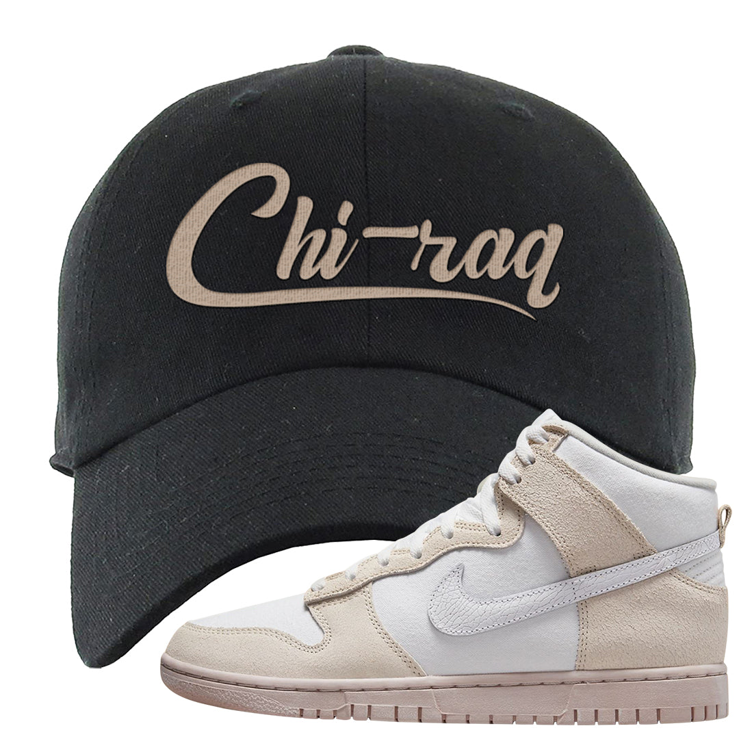 Slat Flats EMB High Dunks Dad Hat | Chiraq, Black
