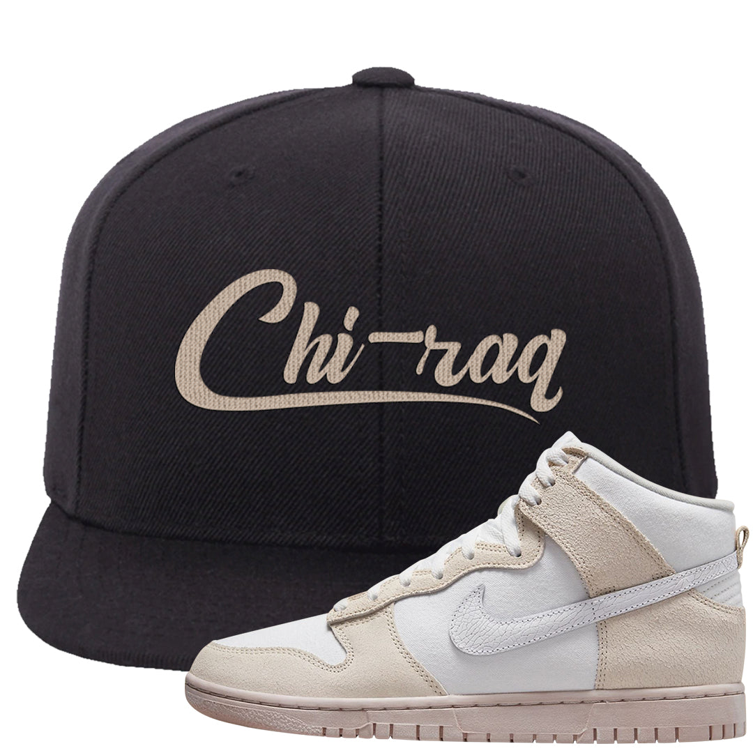 Slat Flats EMB High Dunks Snapback Hat | Chiraq, Black