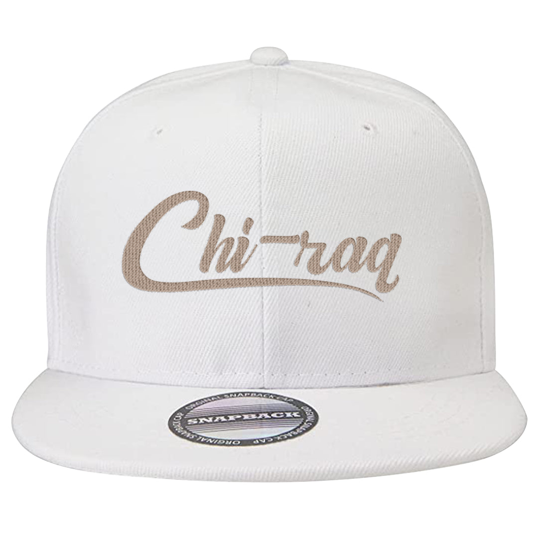 Slat Flats EMB High Dunks Snapback Hat | Chiraq, White