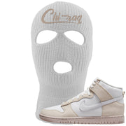 Slat Flats EMB High Dunks Ski Mask | Chiraq, White