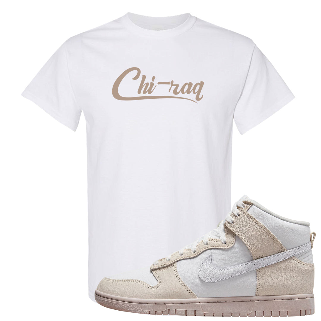 Slat Flats EMB High Dunks T Shirt | Chiraq, White