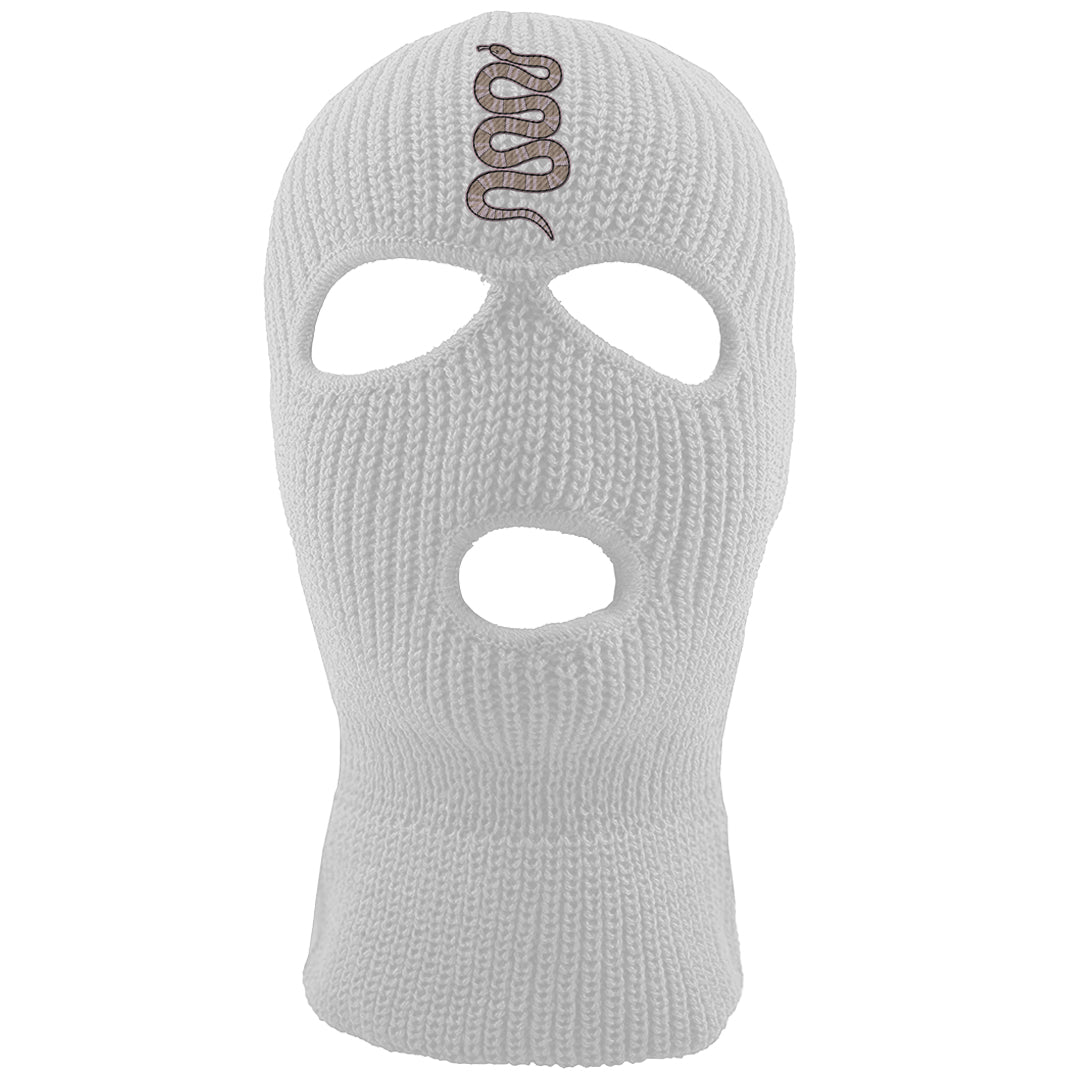 Slat Flats EMB High Dunks Ski Mask | Coiled Snake, White