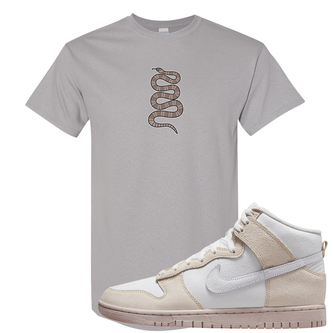 Slat Flats EMB High Dunks T Shirt | Coiled Snake, Gravel