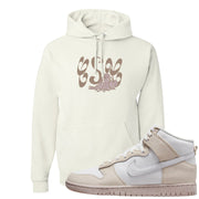 Slat Flats EMB High Dunks Hoodie | Certified Sneakerhead, White
