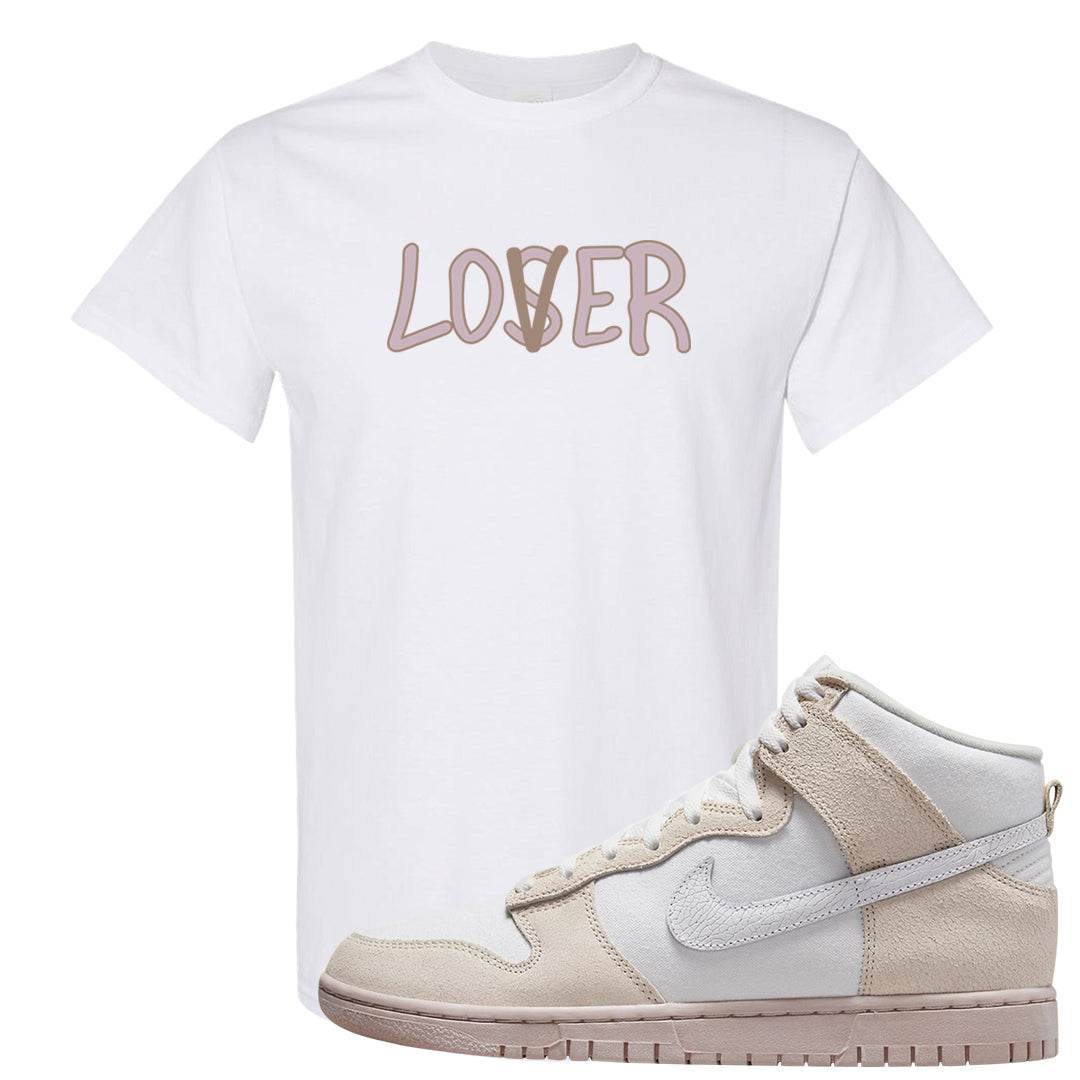 Slat Flats EMB High Dunks T Shirt | Lover, White