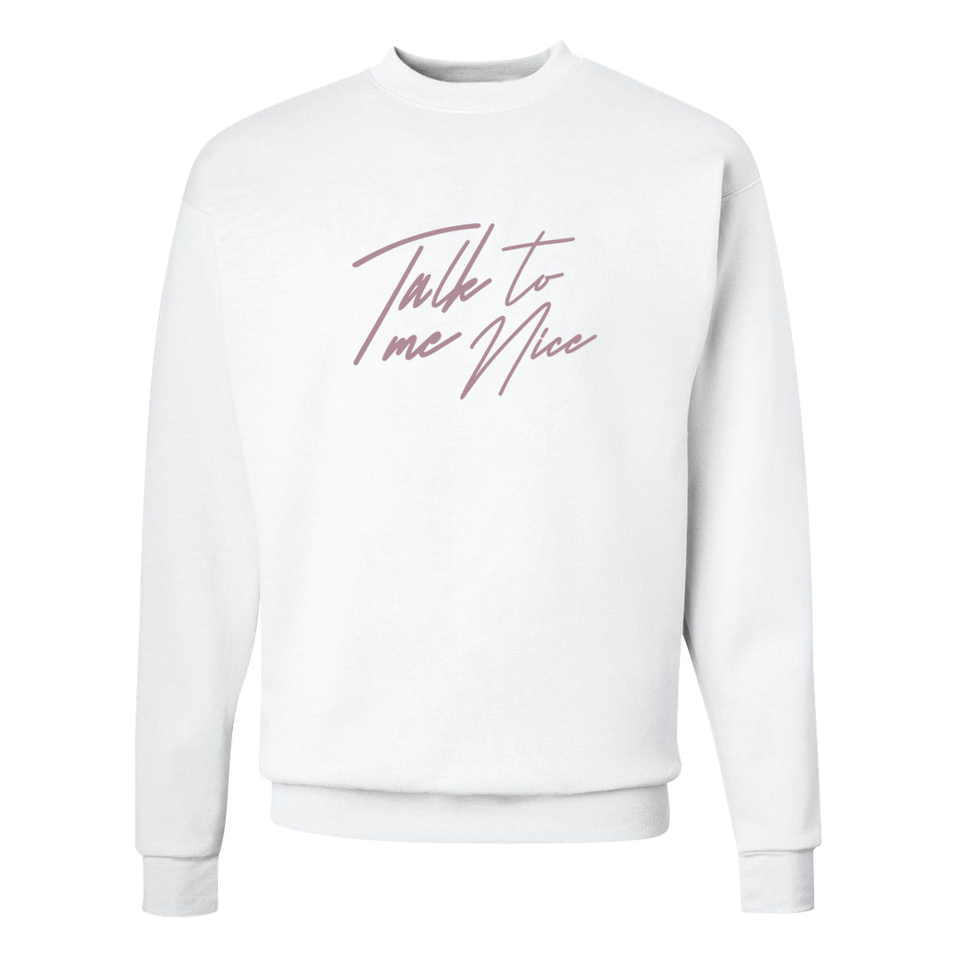 Slat Flats EMB High Dunks Crewneck Sweatshirt | Talk To Me Nice, White