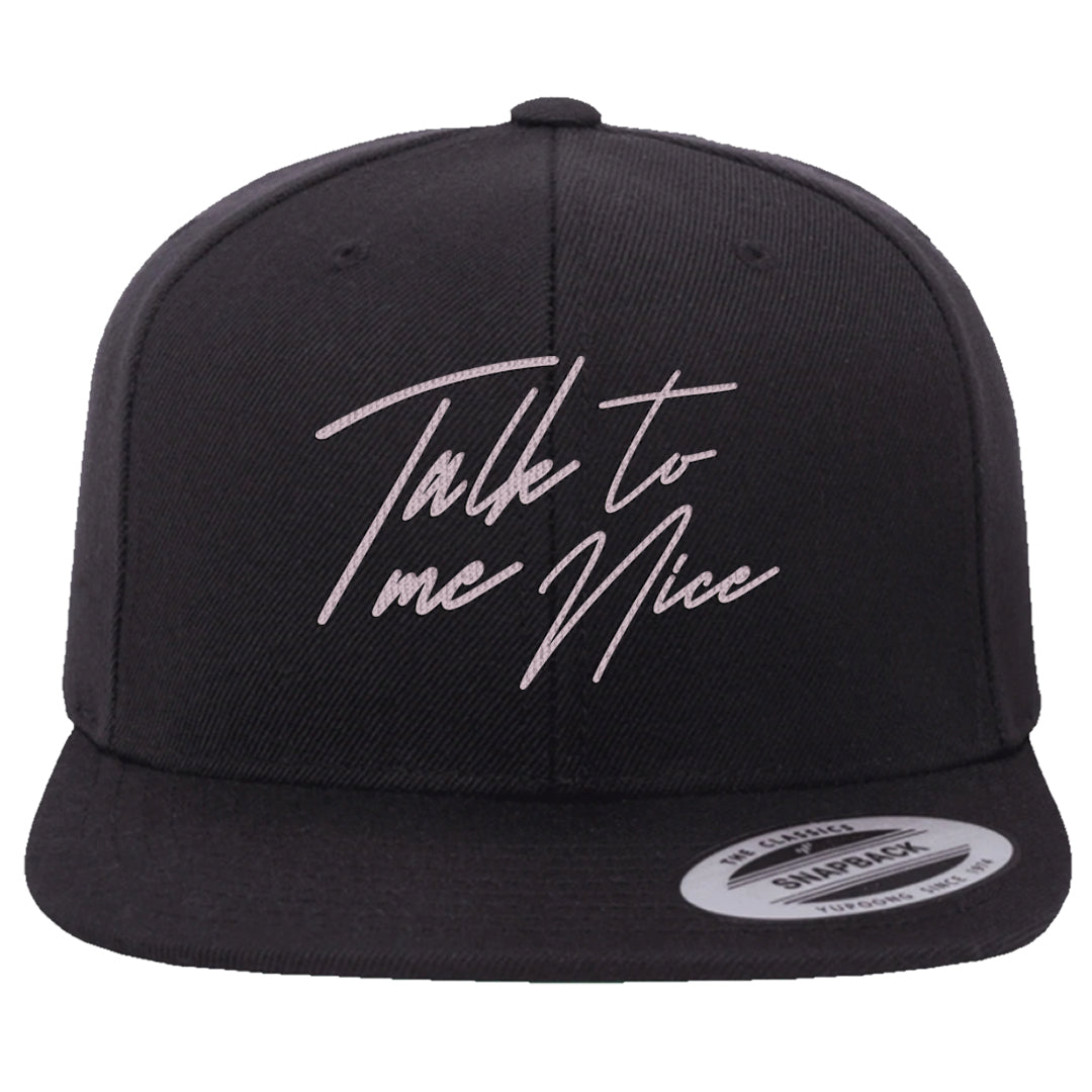 Slat Flats EMB High Dunks Snapback Hat | Talk To Me Nice, Black