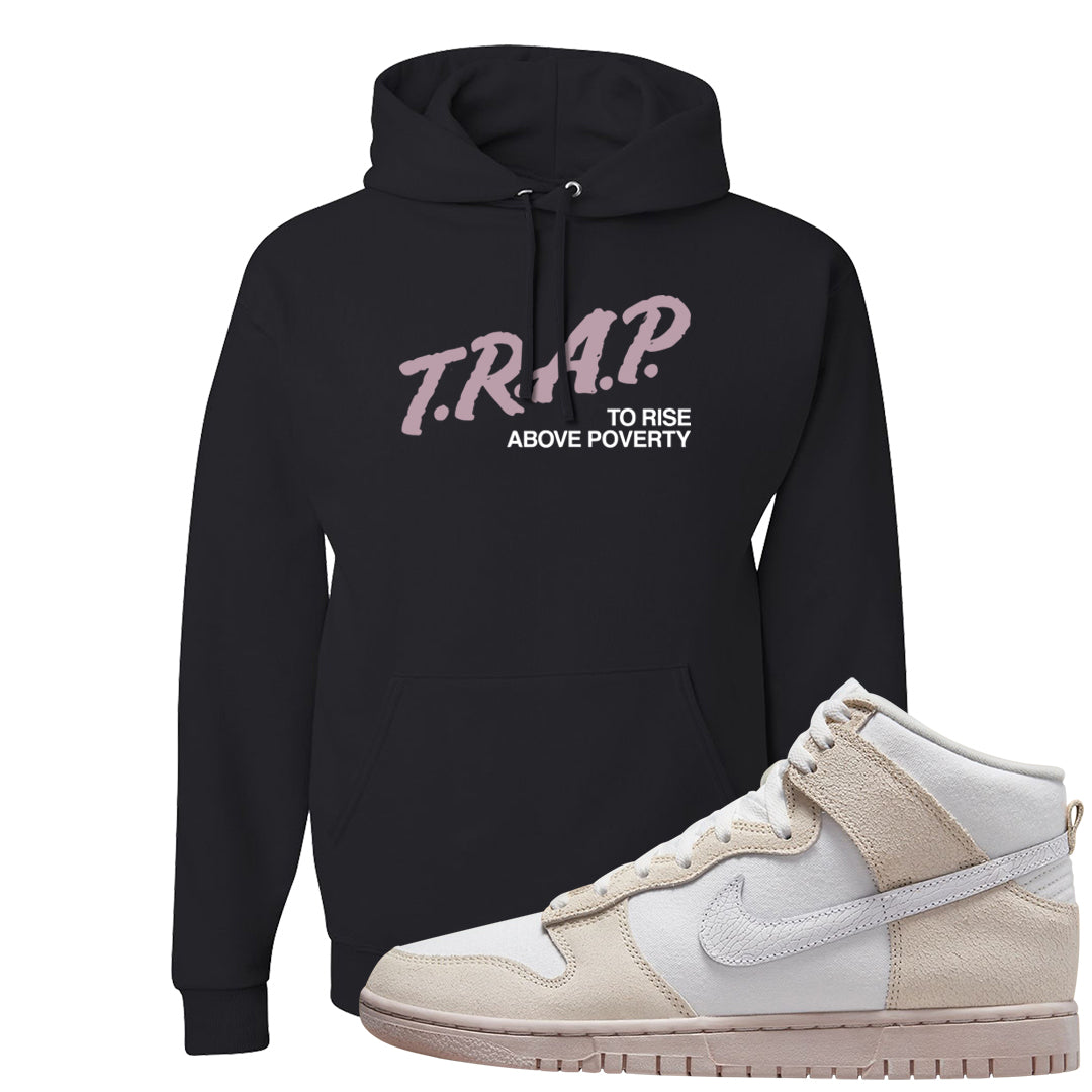 Slat Flats EMB High Dunks Hoodie | Trap To Rise Above Poverty, Black