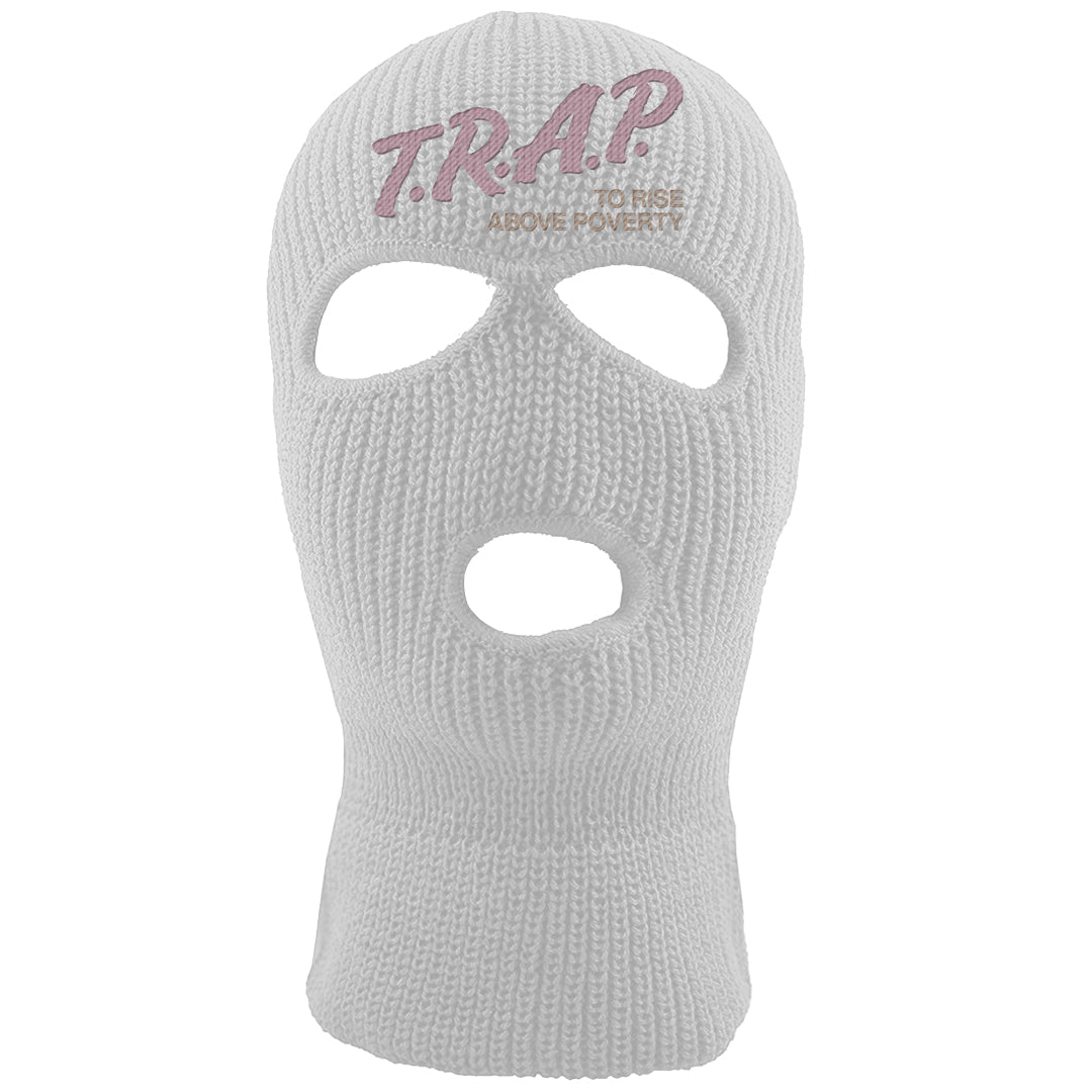 Slat Flats EMB High Dunks Ski Mask | Trap To Rise Above Poverty, White