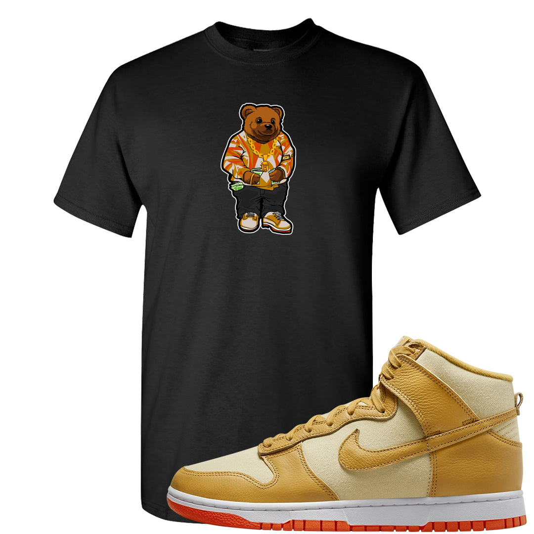 Wheat Gold High Dunks T Shirt | Sweater Bear, Black