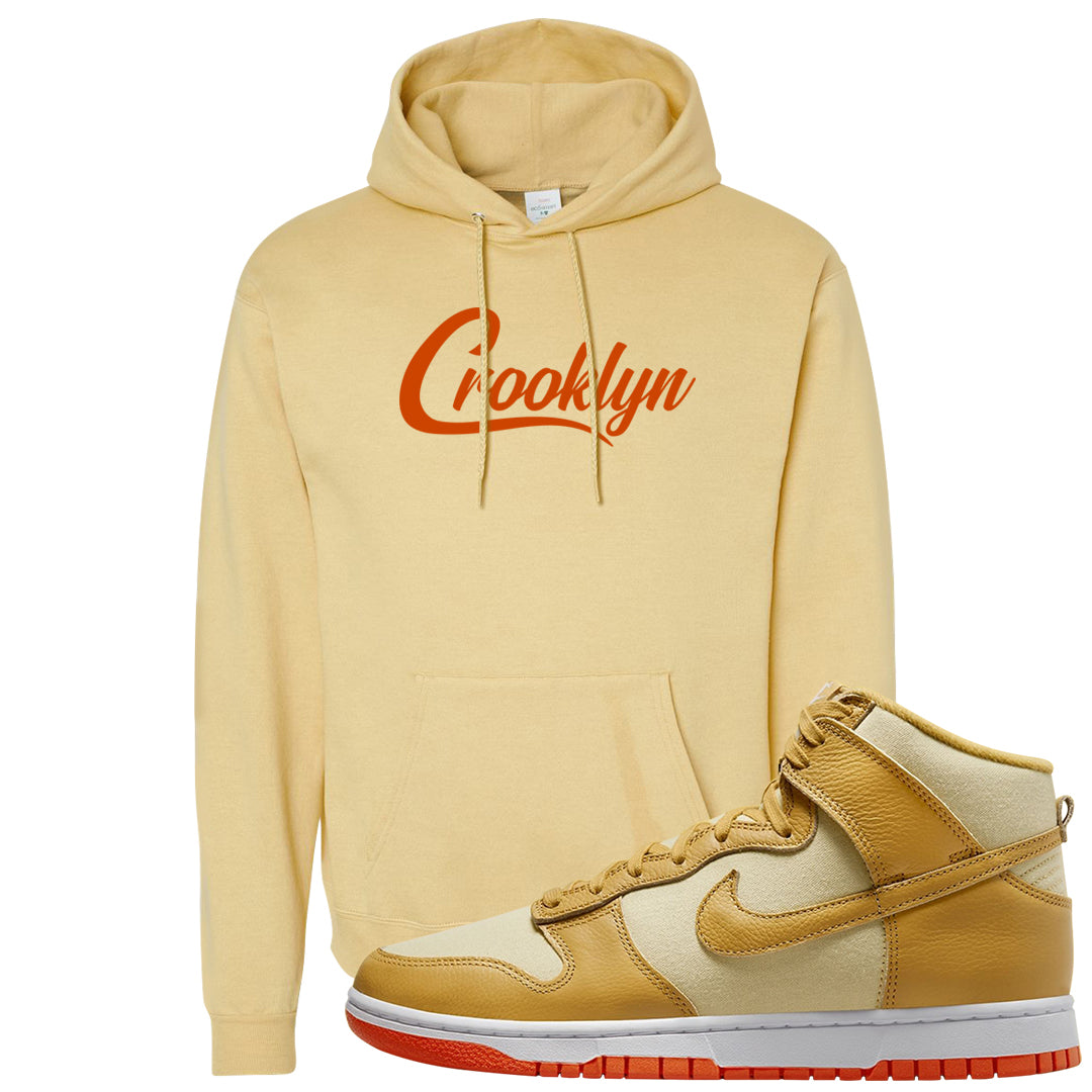 Wheat Gold High Dunks Hoodie | Crooklyn, Athletic Gold