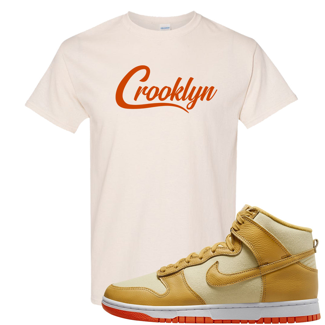 Wheat Gold High Dunks T Shirt | Crooklyn, Natural