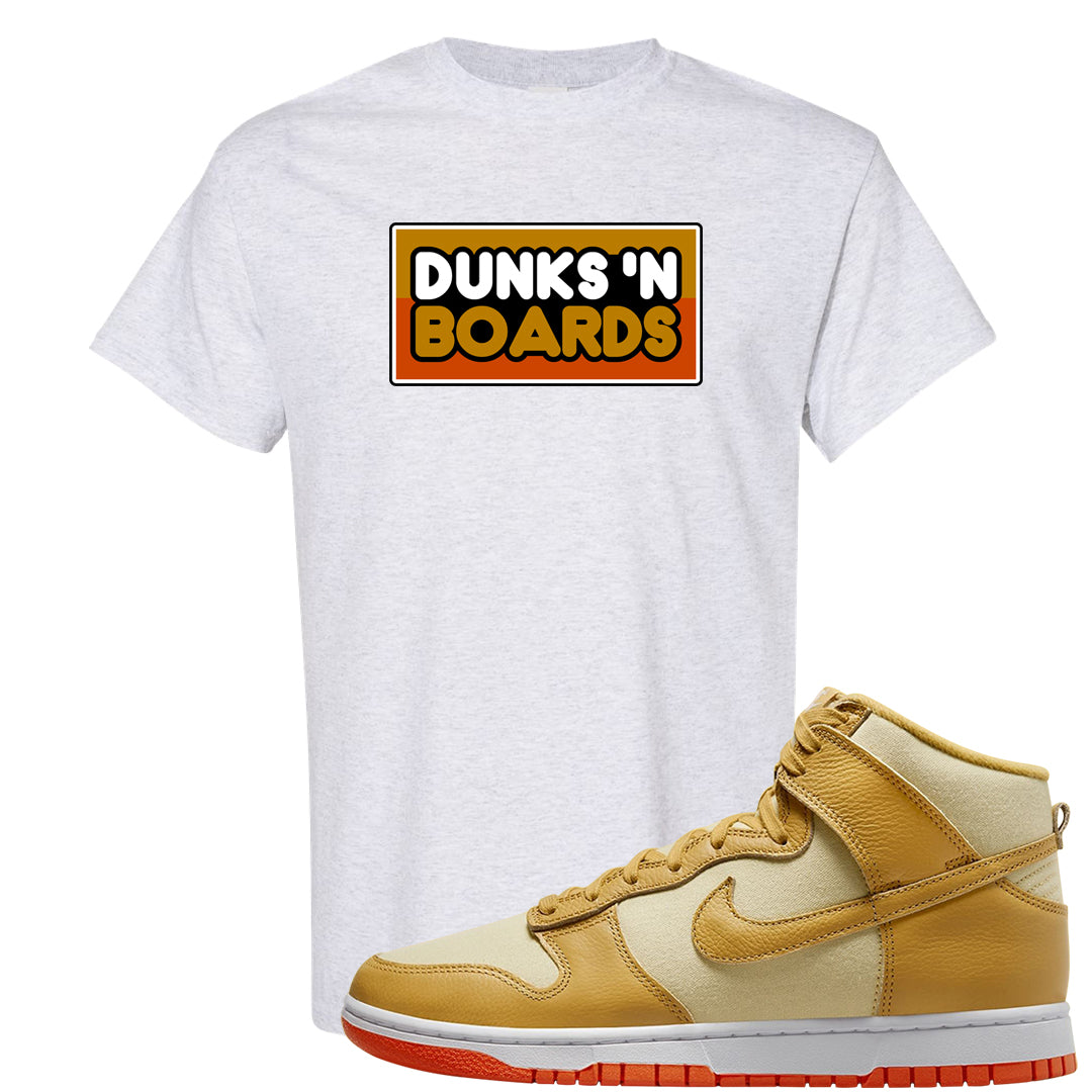 Wheat Gold High Dunks T Shirt | Dunks N Boards, Ash
