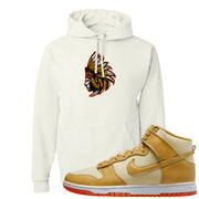 Wheat Gold High Dunks Hoodie | Indian Chief, White