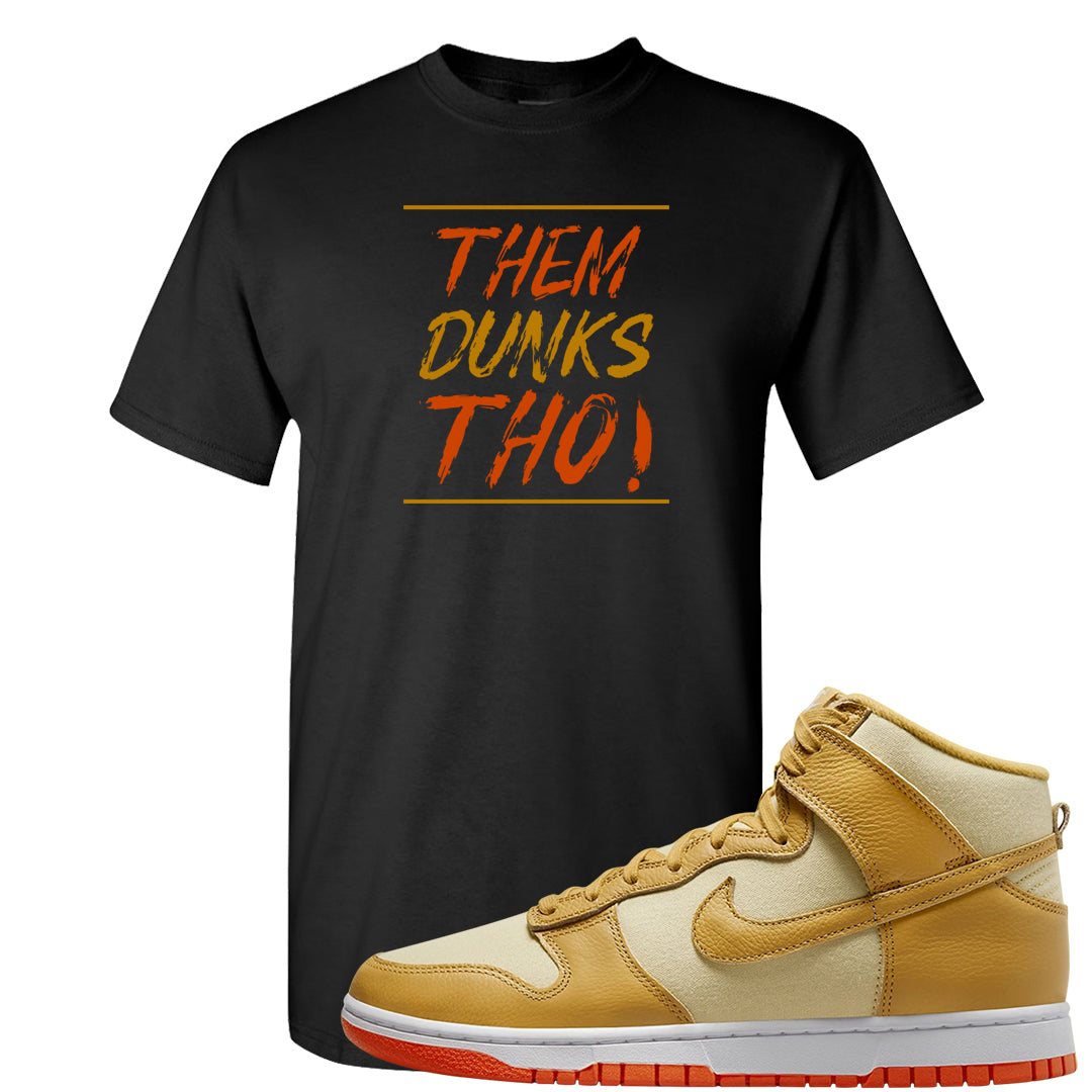 Wheat Gold High Dunks T Shirt | Them Dunks Tho, Black