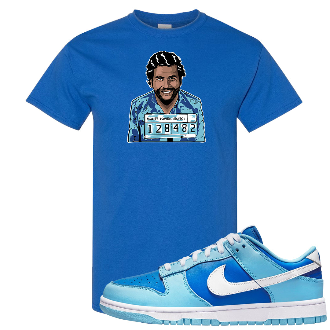 Argon Low Dunks T Shirt | Escobar Illustration, Royal Blue